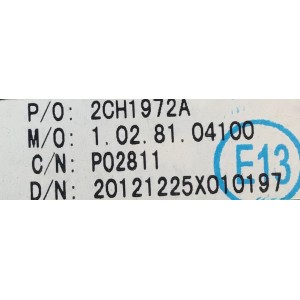 MAIN PARA TV ATVIO / NUMERO DE PARTE 2CH1972A / CV318H-C / P02811 / 20121225X010197 / MODELO
